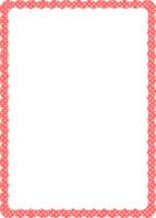 cadre nuage rouge avec motif pointillé png