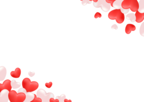 Hearts Border Frame Valentines Day png