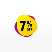 7 discount, Sales Vector badges for Labels, , Stickers, Banners, Tags, Web Stickers, New offer. Discount origami sign banner.