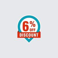 6 discount, Sales Vector badges for Labels, , Stickers, Banners, Tags, Web Stickers, New offer. Discount origami sign banner.