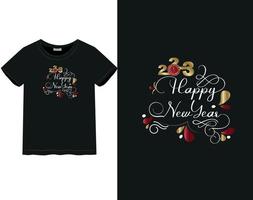 New Year 2023 t-shirt vector