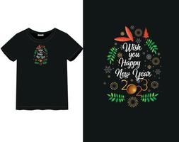 New Year 2023 t-shirt vector