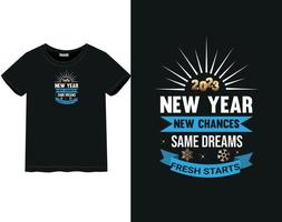 New Year 2023 t-shirt vector