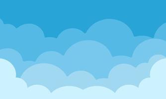 illustration realistic sky clouds beautiful stylish isolated blue on background vector