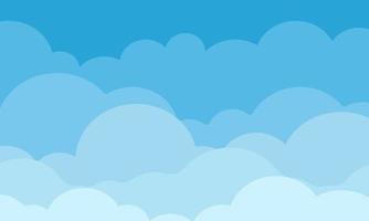 ilustración vector cielo nubes hermoso elegante azul aislado en el fondo