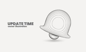 illustration update time creative concept web isolated on background vector