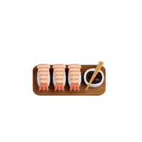 3d räka sushi png