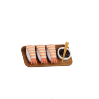 3d garnaal sushi png