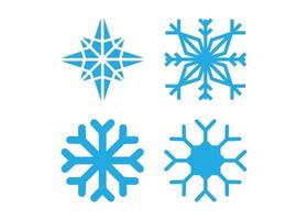 Snowflake winter icon design template vector isolated illustration