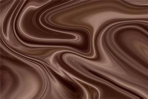 fondo de remolino ondulado de chocolate. ondas abstractas de chocolate satinado, flujo de color marrón. ilustración vectorial vector