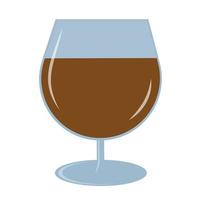 glass with cognac vector