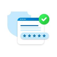 account has been secured by password concept illustration flat design vector eps10. modern graphic element for landing page, empty state ui, infographic, icon