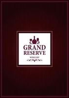 Grand reserve. Wine list on a violet background vector