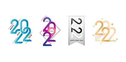 illustration of 2022 typeface, 2022 Typography concept with font number variation, applicable for calendar, greeting cards, banner, flyer, screen printing, poster with minimalist template. vector