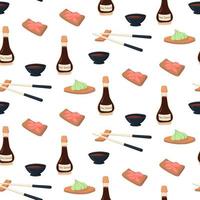 Seamless pattern with soy sauce. vector illustration