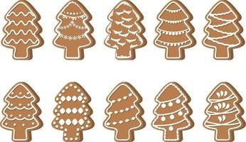 Christmas Tree Shape Cookie. vector