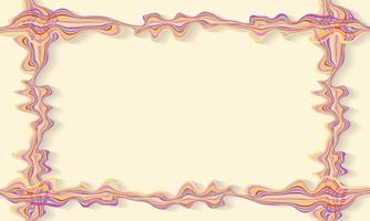 abstract wave art frame vector illustration
