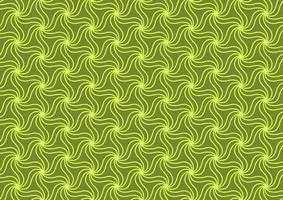 Seamless flower line pattern geometric green background vector