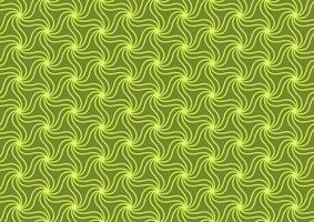 Seamless flower line pattern geometric green background vector