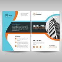 Corporate brochure cover layout template vector