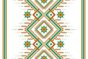 Carpet flower tribal background. Geometric ethnic oriental seamless pattern traditional. vector