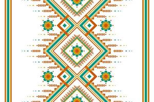 Carpet flower tribal background. Geometric ethnic oriental seamless pattern traditional. vector