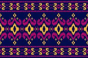 Beautiful carpet ikat art. Geometric ethnic seamless pattern in tribal. American, Mexican style. vector