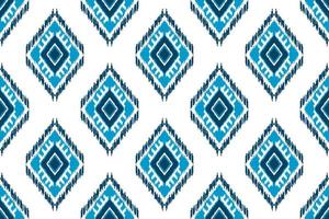 Fabric ikat pattern art. Geometric ethnic seamless pattern traditional. American, Mexican style. vector