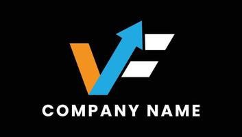 Letter VF initial Financial logo Vector Art