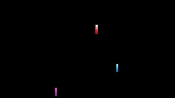 Pixel fireworks animation on black screen video