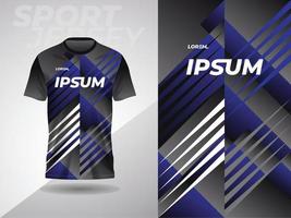 blue black abstract tshirt sports jersey design for football soccer racing gaming motocross cycling running vector