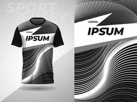black white abstract tshirt sports jersey design for football soccer racing gaming motocross cycling running vector