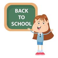 Cute characters and a concept of education for back to school vector