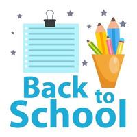 Cute characters and a concept of education for back to school vector