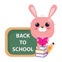Cute characters and a concept of education for back to school vector