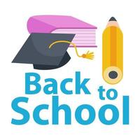 Cute characters and a concept of education for back to school vector