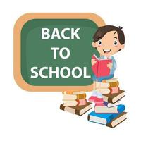 Cute characters and a concept of education for back to school vector