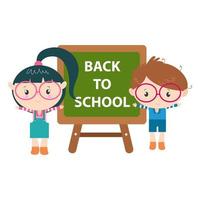 Cute characters and a concept of education for back to school vector