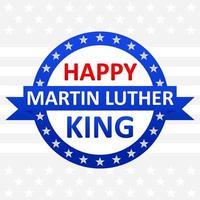 feliz día de martin luther king en la bandera estadounidense plantilla de publicación en redes sociales insignia cartel banner vector