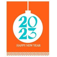 2023 Happy New Year poster. Abstract typography design. Vector