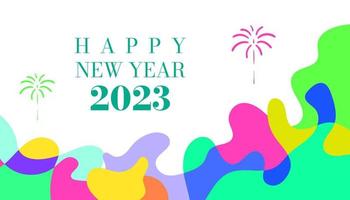 Happy New Year Colorful Abstract Background Design vector