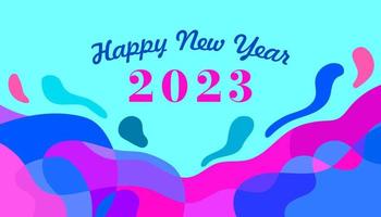 New Year Colorful Abstract Fluid Background vector