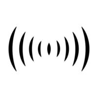 icono de onda de radio de sonido conexión de señal de sonido wifi vectorial para diseño gráfico, logotipo, sitio web, redes sociales, aplicación móvil, ilustración de interfaz de usuario vector