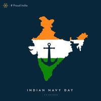Indian Navy Day Social Media Post vector