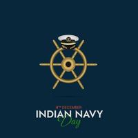 Indian Navy Day Social Media Post vector