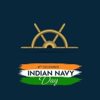 publicación en las redes sociales del día de la marina india vector