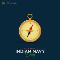 Indian Navy Day Social Media Post vector