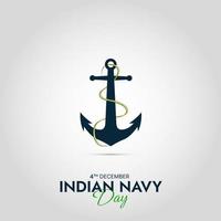 publicación en las redes sociales del día de la marina india vector