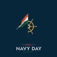 Indian Navy Day Social Media Post vector