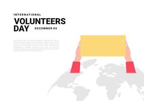 antecedentes del día internacional de los voluntarios celebrado el 5 de diciembre.